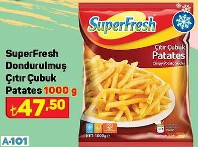 SUPERFRESH DONDURULMUŞ ÇITIR ÇUBUK PATATES SUPERFRESH DONDURULMUŞ ÇITIR ÇUBUK PATATES